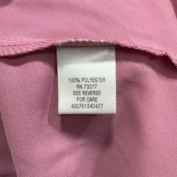 Candie’s Pink Button Down Cold Shoulder Blouse With Purple Jewels - Size Large - Picture 10 of 11